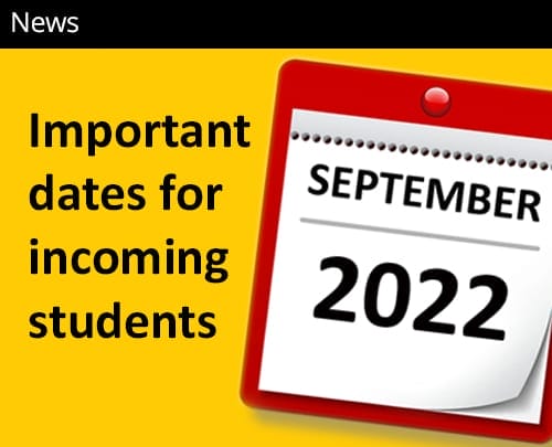 incoming dates 2022