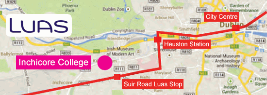 Inchicore College Location Map